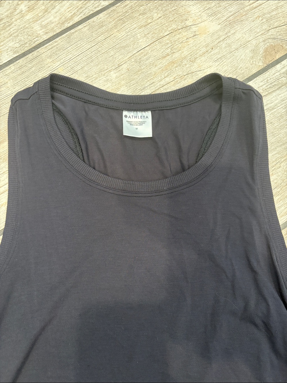 Athleta Black With Ease Cinch Tank Side-Ruched Tank Top - Picture 2 of 3